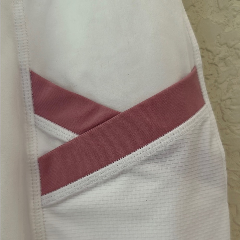 SOFIBELLA White and Pink Women's Leggings - Picture 3 of 5